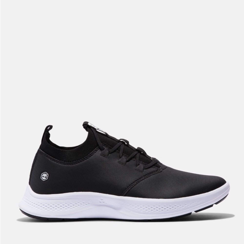 Women’s Black Timberland Sneaker with White Sole